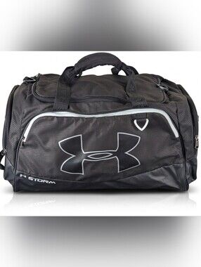 Under Armour Storm Black Duffle Bag - Medium Gym Travel Bag